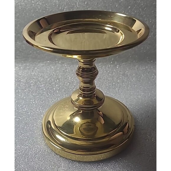 Vintage PartyLite 4" Brass Holder Pillar Candle Falmouth J3022 Retired - Picture 1 of 4